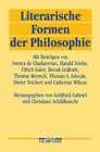Buchcover Literarische Formen der Philosophie