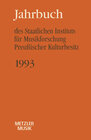 Buchcover Jahrbuch des Staatlichen Instituts für Musikforschung (SIM) Preussischer Kulturbesitz, 1993