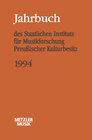 Buchcover Jahrbuch des Staatlichen Instituts für Musikforschung (SIM) Preussischer Kulturbesitz, 1994