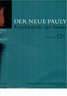 Buchcover Der Neue Pauly, Band 12/1: Tam–Ve