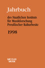 Buchcover Jahrbuch des Staatlichen Instituts für Musikforschung (SIM) Preußischer Kulturbesitz, Jahrbuch 1998