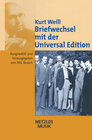 Buchcover Kurt Weill: Briefwechsel mit der Universal Edition