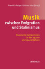 Buchcover Musik zwischen Emigration und Stalinismus