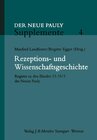 Buchcover Rezeptions- und Wissenschaftsgeschichte