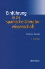 Buchcover Einführung in die spanische Literaturwissenschaft
