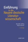 Buchcover Einführung in die Neuere deutsche Literaturwissenschaft