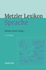 Buchcover Metzler Lexikon Sprache