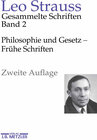 Buchcover Leo Strauss: Gesammelte Schriften