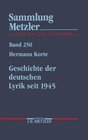 Buchcover Geschichte der deutschen Lyrik seit 1945
