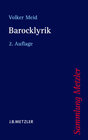 Buchcover Barocklyrik