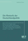 Buchcover Die Rhetorik der Deutschlandpolitik