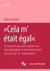 Buchcover "Cela m'était égal"