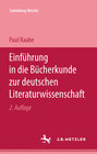 Buchcover Einführung in die Bücherkunde zur deutschen Literaturwissenschaft