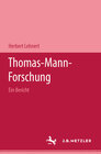 Buchcover Thomas-Mann-Forschung