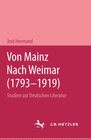 Buchcover Von Mainz nach Weimar (1793–1919)