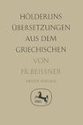 Buchcover Hölderlins Übersetzungen aus dem Griechischen