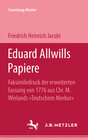 Buchcover Eduard Allwills Papiere