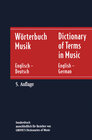 Buchcover Wörterbuch Musik / Dictionary of Terms in Music