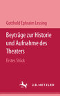 Buchcover Beyträge zur Historie und Aufnahme des Theaters