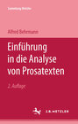 Buchcover Einführung in die Analyse von Prosatexten