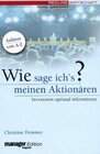 Buchcover Wie sage ich's meinen Aktionären?