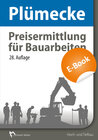 Buchcover Plümecke – Preisermittlung für Bauarbeiten - E-Book (PDF)