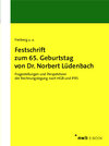 Buchcover Festschrift zum 65. Geburtstag von Dr. Norbert Lüdenbach