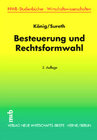 Buchcover Besteuerung und Rechtsformwahl