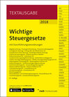 Buchcover Wichtige Steuergesetze