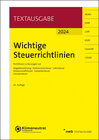 Buchcover Wichtige Steuerrichtlinien