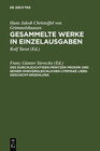 Buchcover Hans Jakob Christoffel von Grimmelshausen: Gesammelte Werke in Einzelausgaben / Des Durchleuchtigen Printzen Proximi und