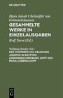Buchcover Hans Jakob Christoffel von Grimmelshausen: Gesammelte Werke in Einzelausgaben / Des Vortrefflich Keuschen Josephs in Egy