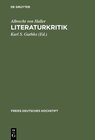 Buchcover Literaturkritik