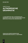 Buchcover Adolf Noreen: Altnordische Grammatik / Altisländische und altnorwegische Grammatik (Laut- und Flexionslehre) unter Berüc