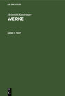 Buchcover Werke / Text