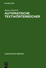 Buchcover Automatische Textwörterbücher