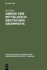 Buchcover Abriß der mittelhochdeutschen Grammatik