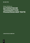 Buchcover Automatische Transkription französischer Texte