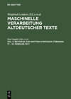 Buchcover Maschinelle Verarbeitung altdeutscher Texte / Beiträge zum dritten Symposion Tübingen 17. - 19. Februar 1977