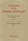 Buchcover Annette von Droste-Hülshoff: Historisch-kritische Ausgabe. Werke. Briefwechsel. Werke / Text