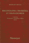 Buchcover Reinhart Meyer: Bibliographia Dramatica et Dramaticorum. Werkausgaben,... / 1986