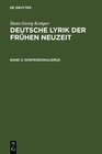 Buchcover Hans-Georg Kemper: Deutsche Lyrik der frühen Neuzeit / Konfessionalismus