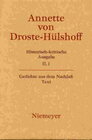 Buchcover Annette von Droste-Hülshoff: Historisch-kritische Ausgabe. Werke. Briefwechsel. Werke / Text