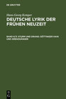 Buchcover Hans-Georg Kemper: Deutsche Lyrik der frühen Neuzeit / Sturm und Drang: Göttinger Hain und Grenzgänger
