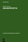 Buchcover Geheimpoetik