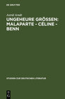 Buchcover Ungeheure Größen: Malaparte - Céline - Benn