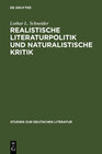 Buchcover Realistische Literaturpolitik und naturalistische Kritik