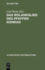 Buchcover Das Rolandslied des Pfaffen Konrad