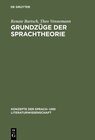 Buchcover Grundzüge der Sprachtheorie