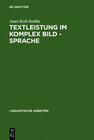 Buchcover Textleistung im Komplex Bild - Sprache